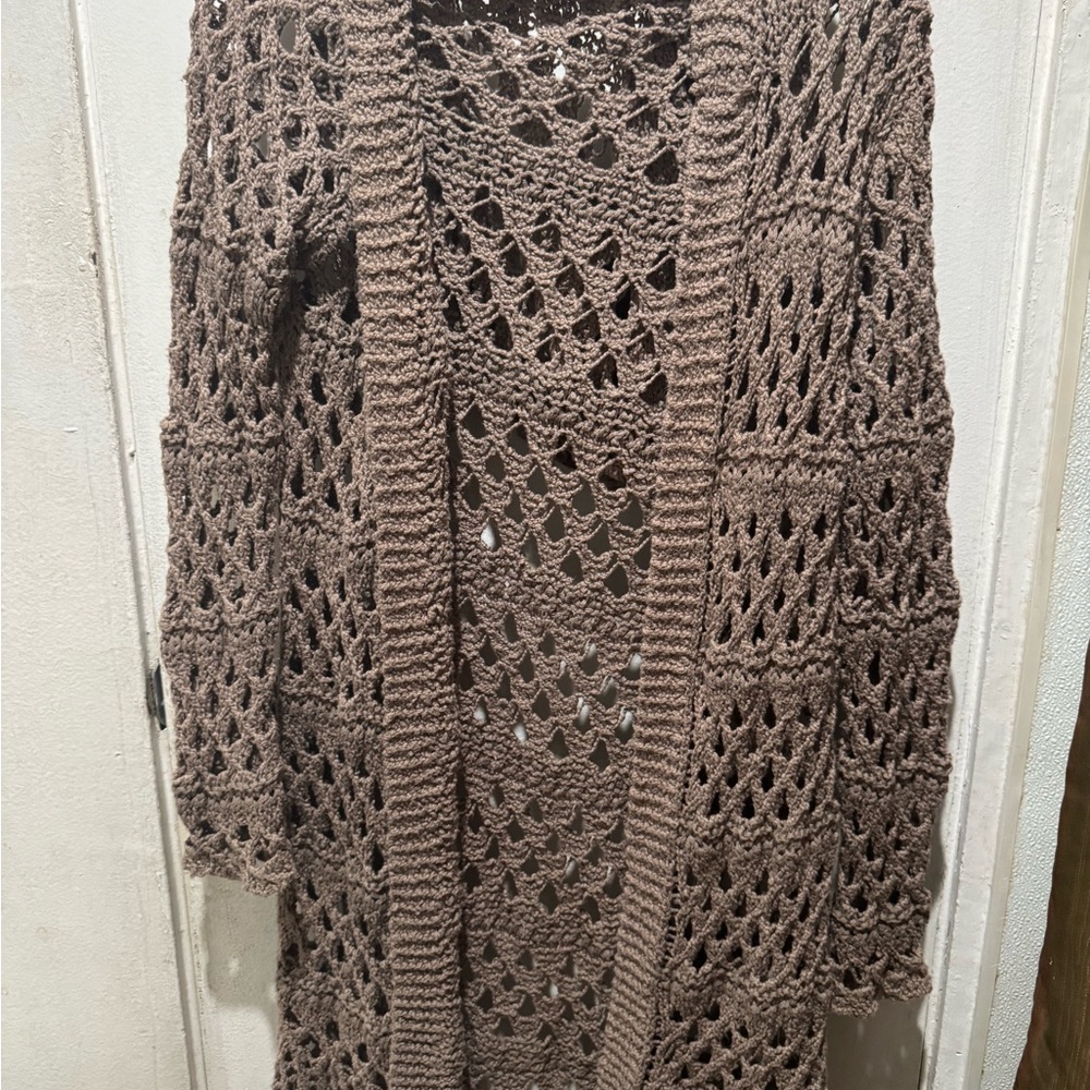 Women's Open Knit Cardigan Sweater